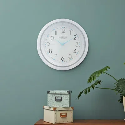 La Crosse Technology Night Vision Quartz 10" Wall Clock In White