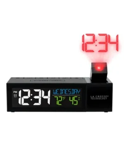 La Crosse Technology Pop-up Bar Projection Alarm Clock With Usb Charging Port In Black