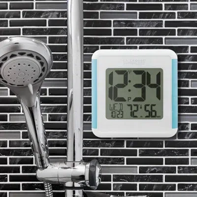 La Crosse Technology Splash-proof Cube Atomic Wall Clock In White