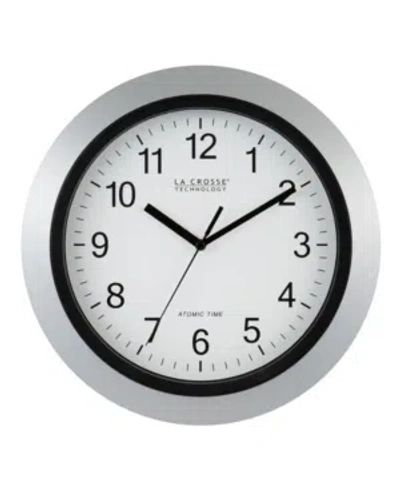 La Crosse Technology Wt-3129s 12" Atomic Analog Wall Clock In Silver