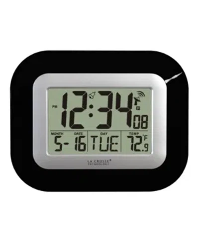 La Crosse Technology Wwvb Digital Clock With Indoor Temperature In Black