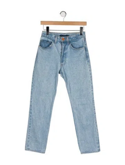 Pre-owned La Detresse High-rise Straight Leg Jeans In Blue