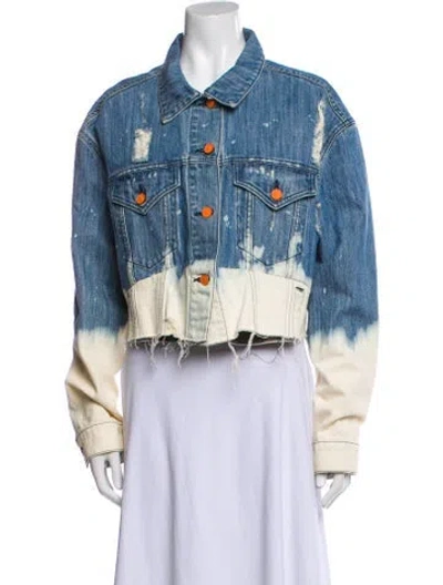 Pre-owned La Detresse Printed Denim Jacket In Blue