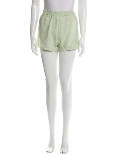 Pre-owned La Detresse Striped Mini Shorts In Green