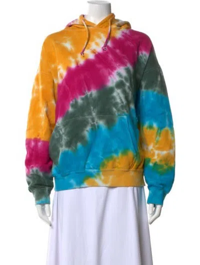 Pre-owned La Detresse Tie-dye Print Crew Neck Hoodie In Multicolor