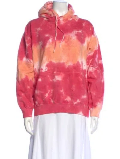 Pre-owned La Detresse Tie-dye Print Crew Neck Hoodie In Pink