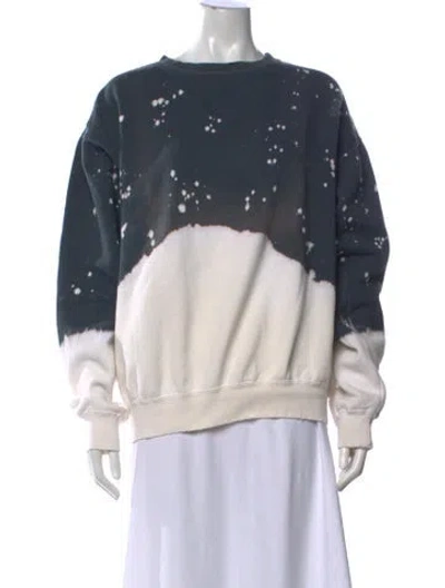 Pre-owned La Detresse Tie-dye Print Crew Neck Sweatshirt In Black