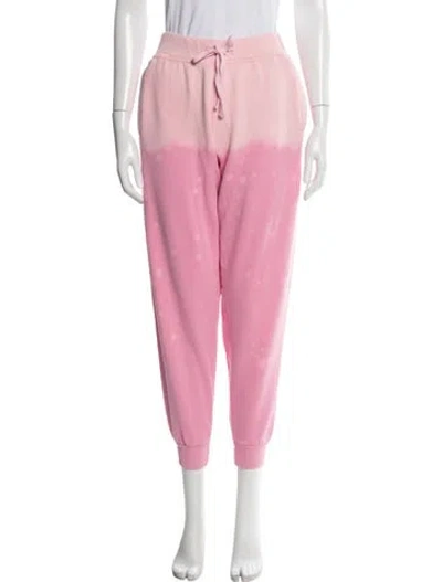 Pre-owned La Detresse Tie-dye Print Distressed Accents Sweatpants In Pink