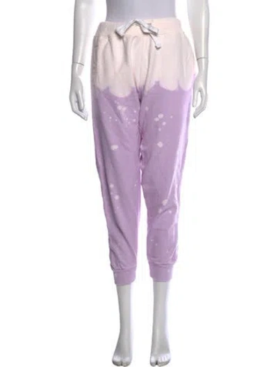 Pre-owned La Detresse Tie-dye Print Straight Leg Pants In Purple