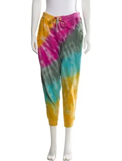 Pre-owned La Detresse Tie-dye Print Sweatpants In Yellow