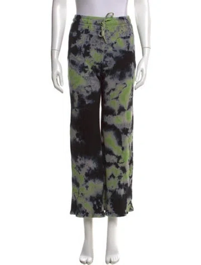 Pre-owned La Detresse Tie-dye Print Wide Leg Pants In Black