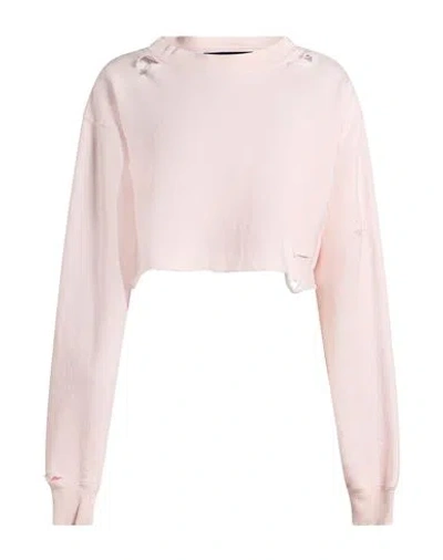 La Detresse Woman Sweatshirt Light Pink Size S Cotton, Polyester