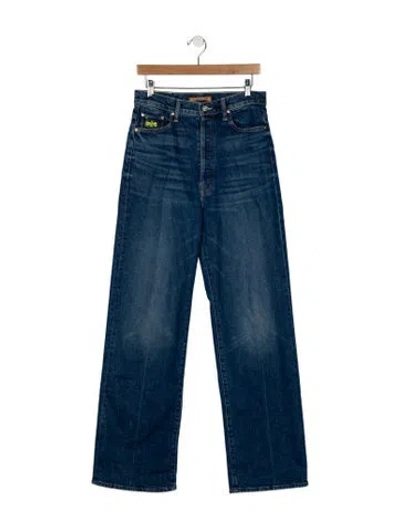 Pre-owned La Double J X Mother High-rise Wide Leg Jeans In Blue