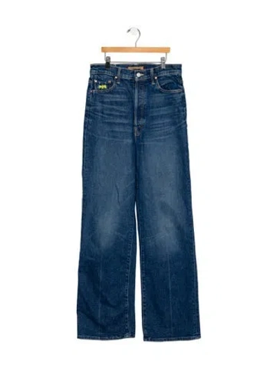 Pre-owned La Double J X Mother High-rise Wide Leg Jeans In Blue