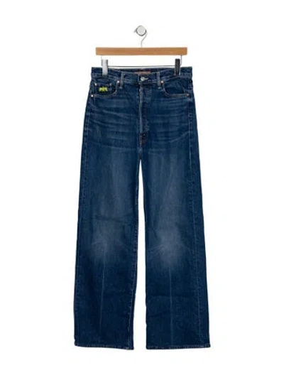 Pre-owned La Double J X Mother High-rise Wide Leg Jeans In Blue