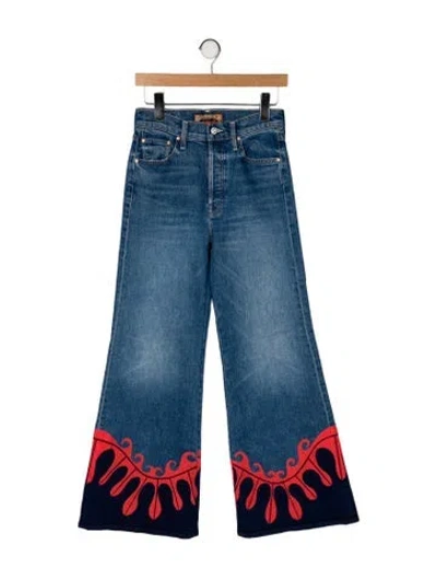 Pre-owned La Double J X Mother Mid-rise Wide Leg Jeans In Blue