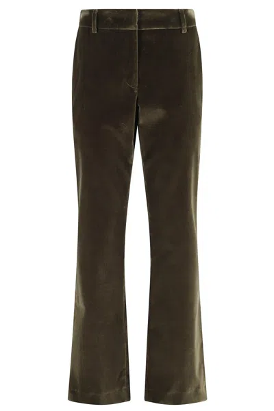 La Doublej 24/7 Flared Cotton Velvet Pants In Multi