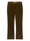 La Doublej 24/7 Hose Aus Samt In Green
