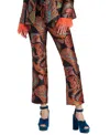 La Doublej High-rise Jacquard Cropped Pants In Jacquard Sicomore Black