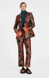 La Doublej High-rise Jacquard Cropped Pants In Jacquard Sicomore Black