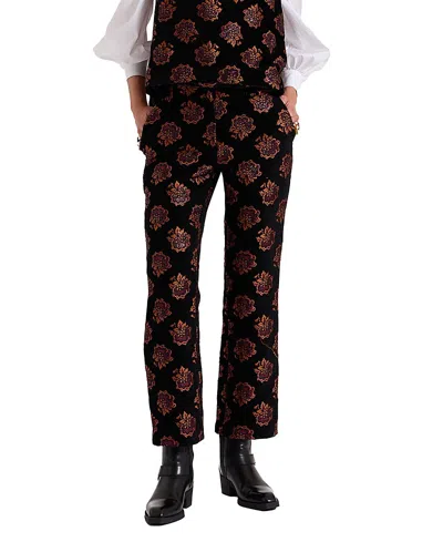 La Doublej 24/7 Pants In Rosette Jacquard Black