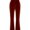 La Doublej 24 7 Pants Velvet Boot-cut Pants In Terracotta