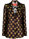 La Doublej 24/7 Patterned-jacquard Jacket In Black