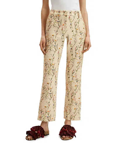 La Doublej 24/7 Primavera Tweed Pants In Primavera Tweed Cream