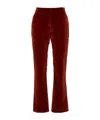 La Doublej 24 7 Pants Velvet Boot-cut Pants In Red