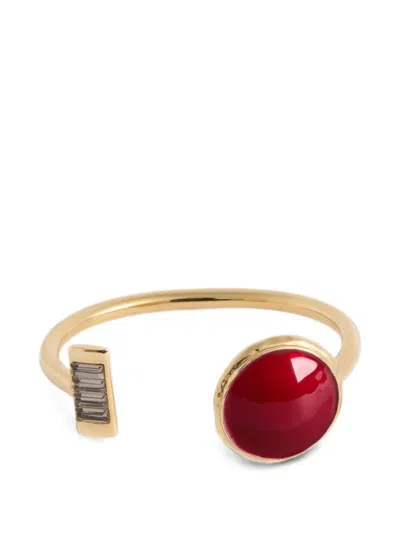 LA DOUBLEJ 24K GOLD PLATE AND ENAMEL SHEN LOOP BRACELET