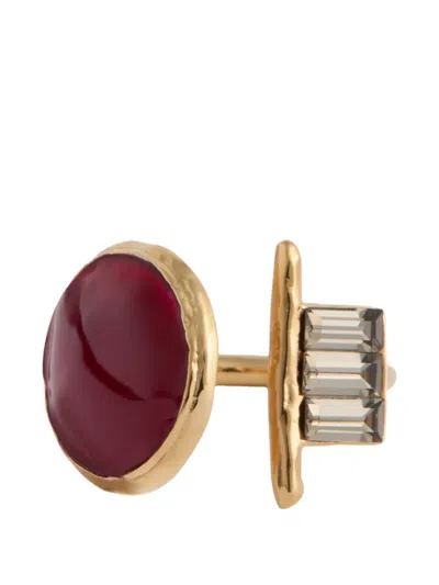 La Doublej 24k Gold Plate And Enamel Shen Loop Ring