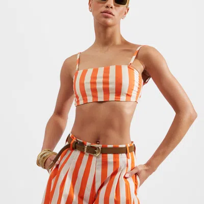 La Doublej 3-way Bandeau Top In Riviera
