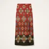 La Doublej A-long Skirt Nucleus Placee Rust In Red