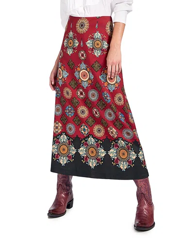 LA DOUBLEJ A-LONG SKIRT NUCLEUS PLACEE RUST