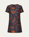 La Doublej Mini Swing Dress In Blue