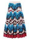La Doublej Abstract-print Maxi Skirt In Neutrals