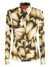 La Doublej Tailored Multicolored Abstract Print Shirt In Multi