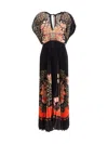 La Doublej Multicolor Polyester Casual Dress In Black