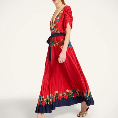 La Doublej Accordion Dress In Red