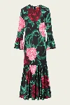 La Doublej La Double J Alba Floral-print Stretch-jersey Midi Dress In Multi