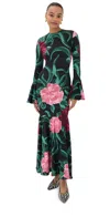 La Doublej La Double J Alba Floral-print Stretch-jersey Midi Dress In Multi