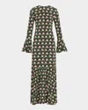 La Doublej Alba Floral-print Stretch-jersey Maxi Dress In Mayfair