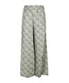 La Doublej All-over Graphic Printed Palazzo Pants In Green
