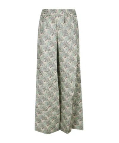 La Doublej All-over Graphic Printed Palazzo Pants In Green