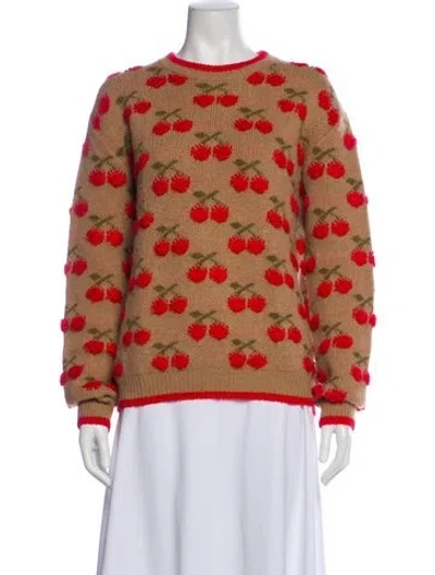 Pre-owned La Doublej Alpaca Printed Sweater In Brown