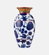 La Doublej Amphora Wildbird Tall Vase In Wildbird Blu