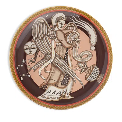 LA DOUBLEJ LA DOUBLEJ ANGEL BROWN DECORATIVE PLATE
