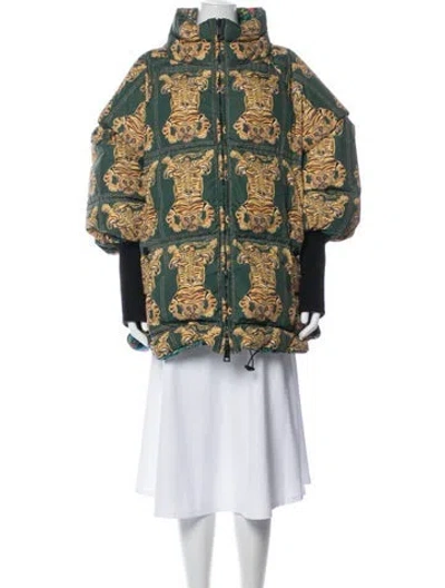 Pre-owned La Doublej Animal Print Jacket In Green
