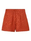 La Doublej Animal-print Shorts In Red