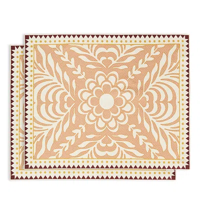 La Doublej Antique Herringbone Placemat, Set Of 2 In Pattern